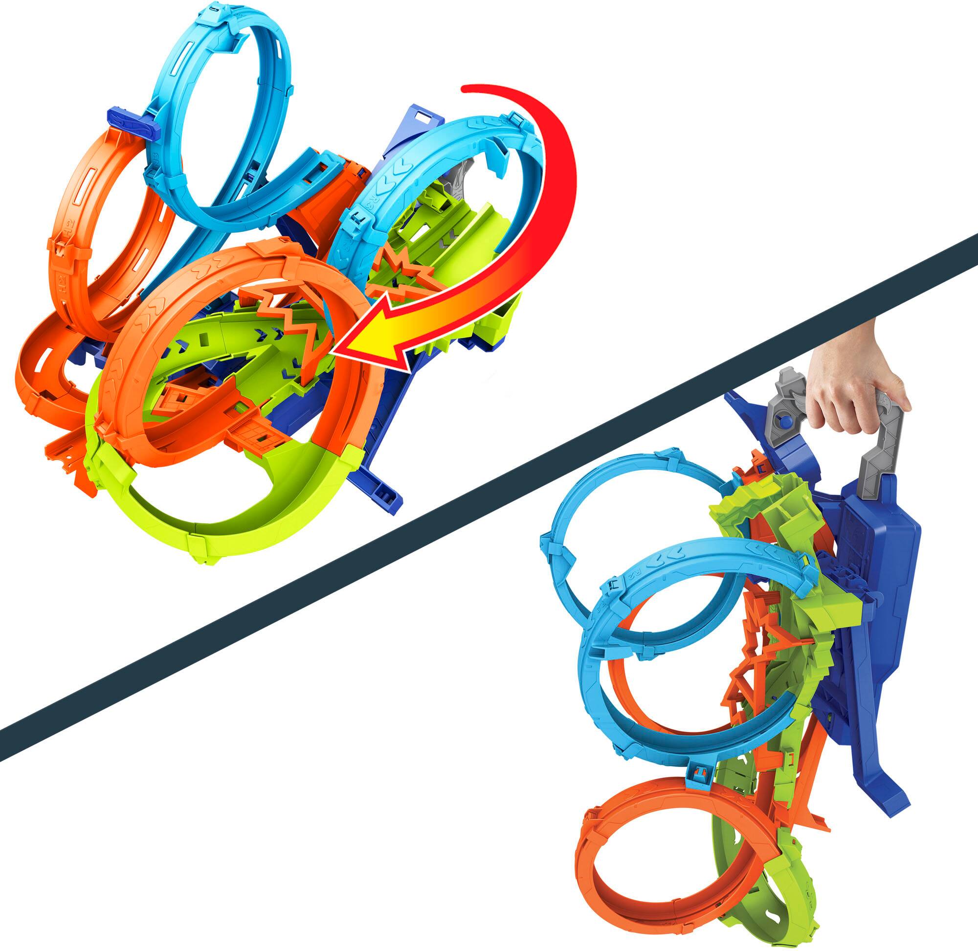 Alt View 13. Hot Wheels - 4-Loop Crash-Out Track Set.