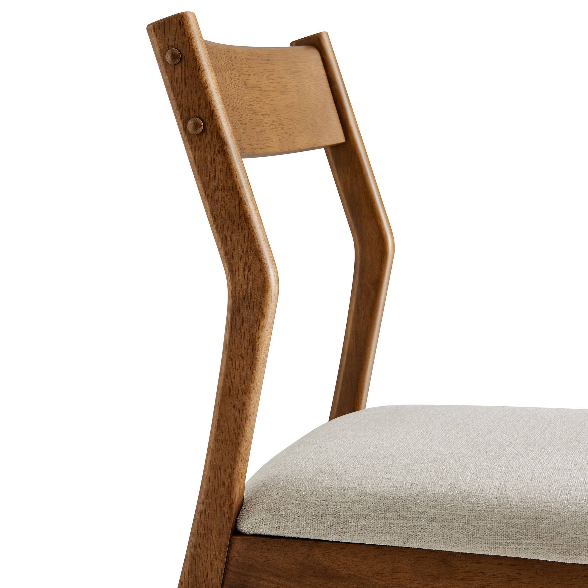 Alt View 4. Modway - Solara Fabric Wood Dining Side Chairs Set of 2 by Modway - Brown.
