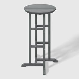 WestinTrends - Malibu 42" Counter Height Round Outdoor Patio Bistro Bar Table - Gray