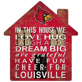 Fan Creations - Louisville Cardinals 12'' Team House Sign - Multicolor