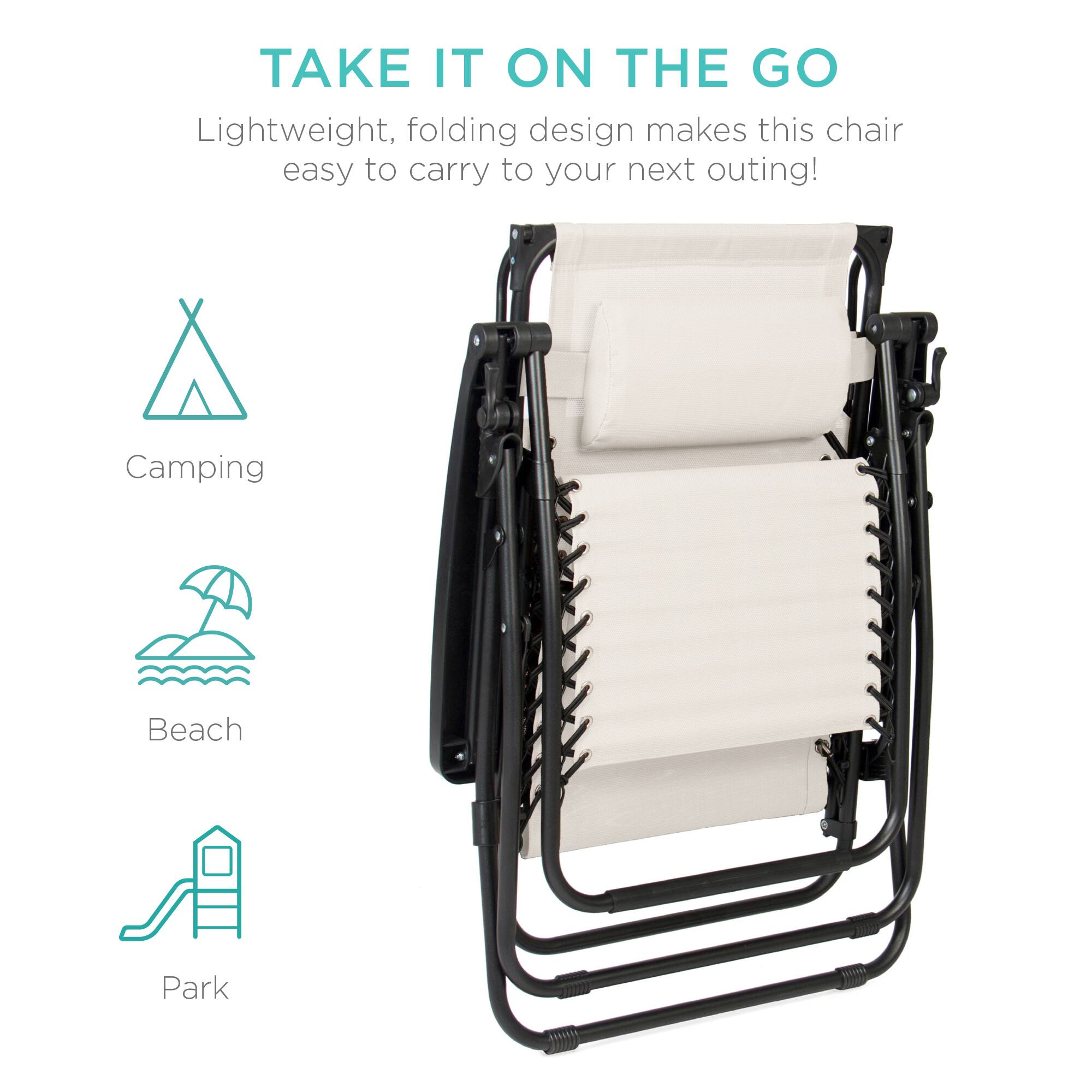 TAKE IT ON THE GO

Lightweight, folding design makes this chair easy to carry to your next outing!

Camping  
Beach  
Park