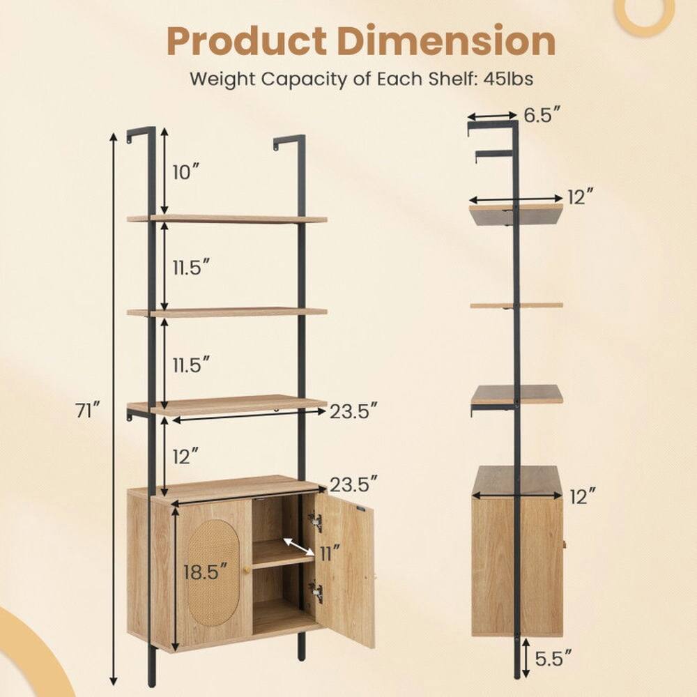 Product Dimension  
Weight Capacity of Each Shelf: 45lbs  
6.5"  
10"  
11.5"  
11.5"  
71"  
23.5"  
12"  
23.5"  
12"  
18.5"  
11"  
5.5"
