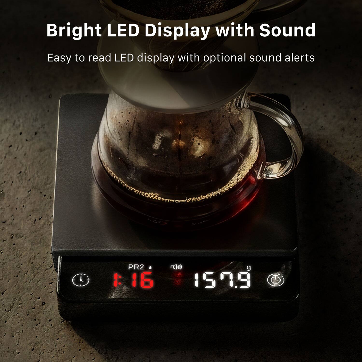 Bright LED Display with Sound

Easy to read LED display with optional sound alerts
