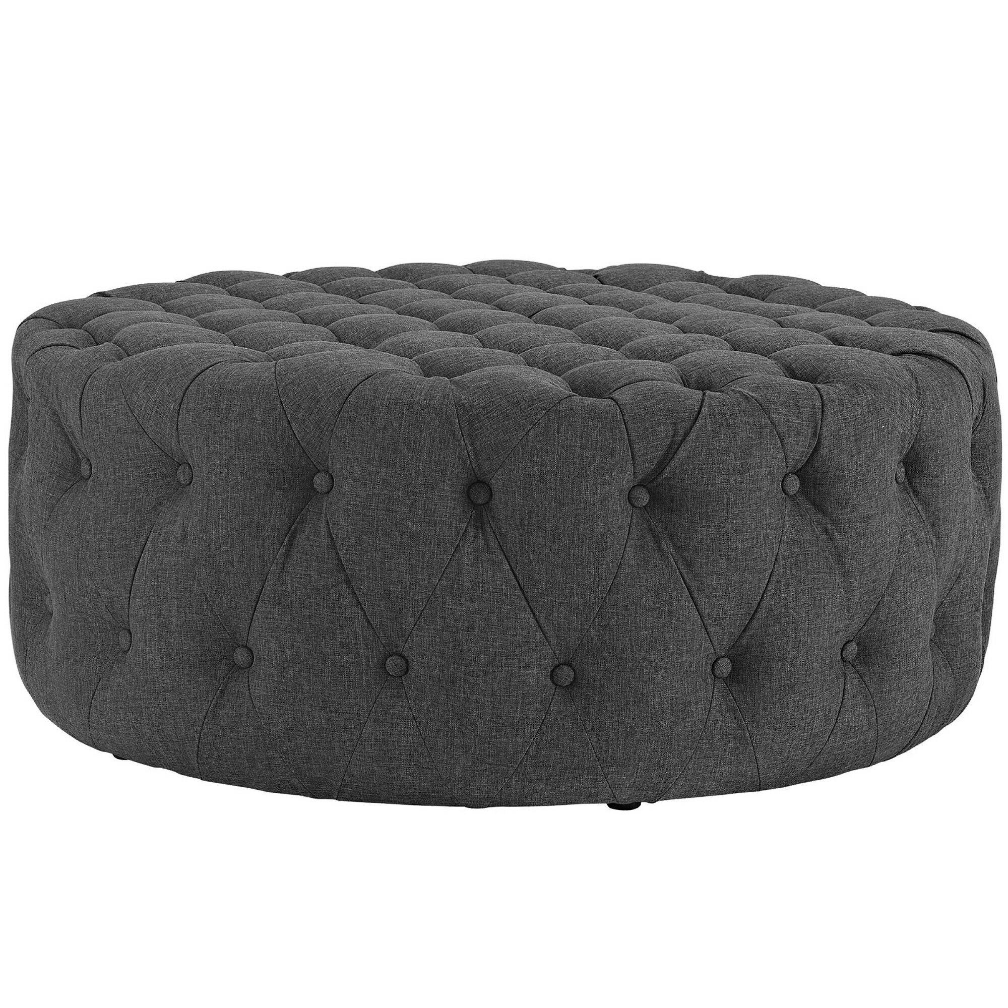 Back. Modway - Amour Upholstered Fabric Ottoman by Modway - EEI-2225-GRY.