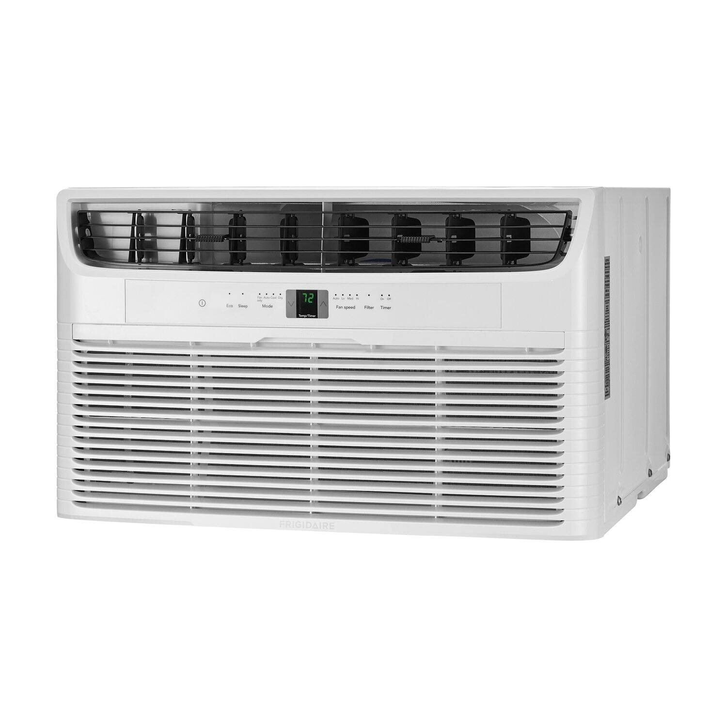Back. Frigidaire - Frigidaire 230V 14,000 BTU 700 Sq. Ft. Wall Air Conditioner with 10,600 BTU Supplemental Heat - White.