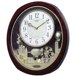 Hivvago - Melodies Wall Clock - Plays Hymns and Christmas Songs - Walnut