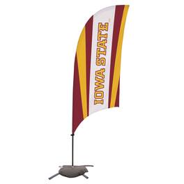 Victory Corps - Iowa State Cyclones 7.5' Razor Feather Stake Flag with Base - Multicolor