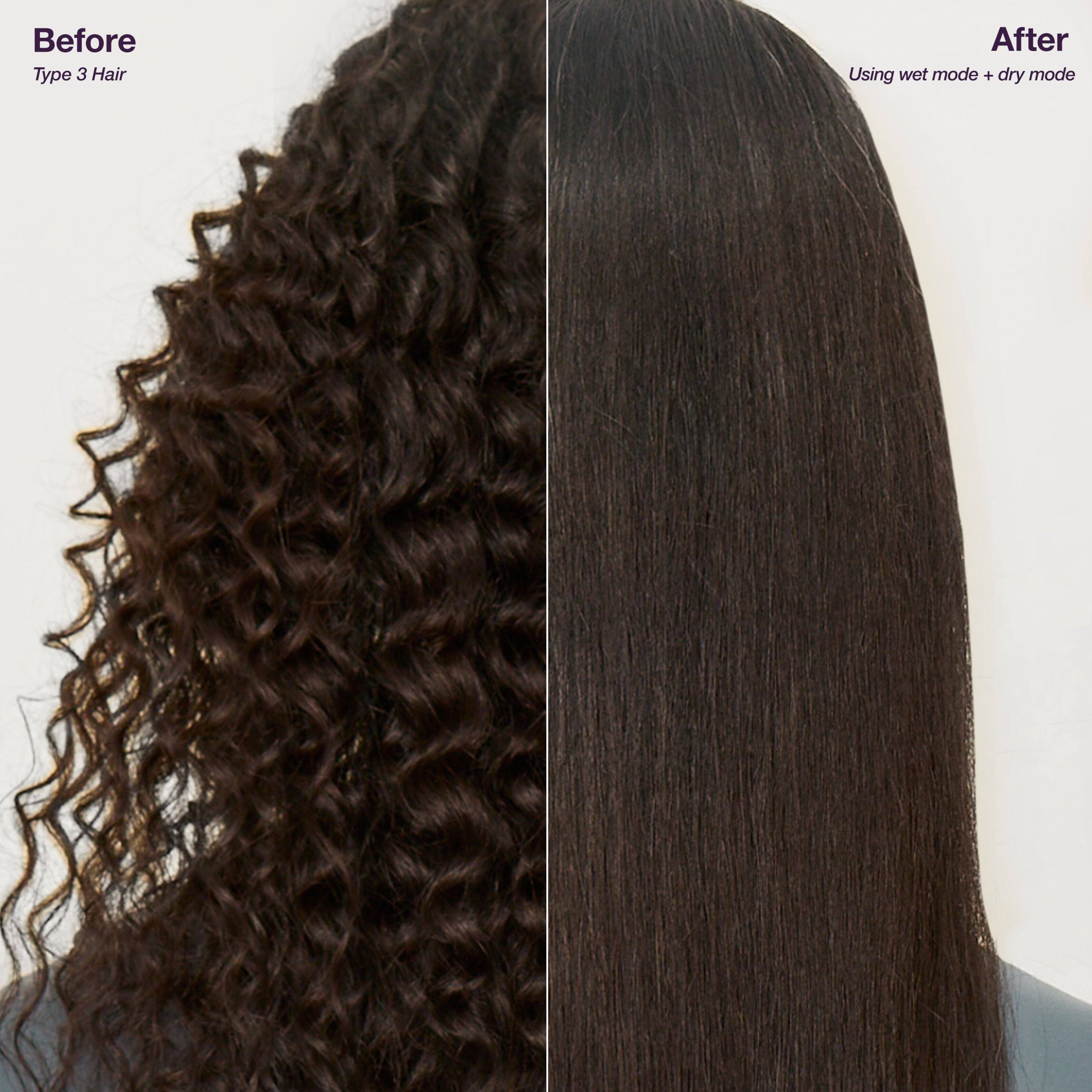 Before  
Type 3 Hair  

After  
Using wet mode + dry mode