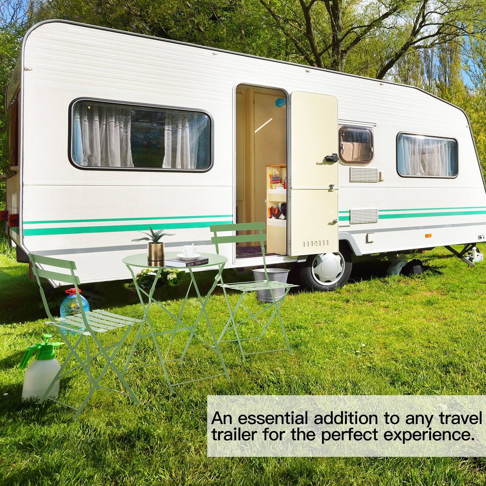 An essential addition to any travel trailer for the perfect experience.