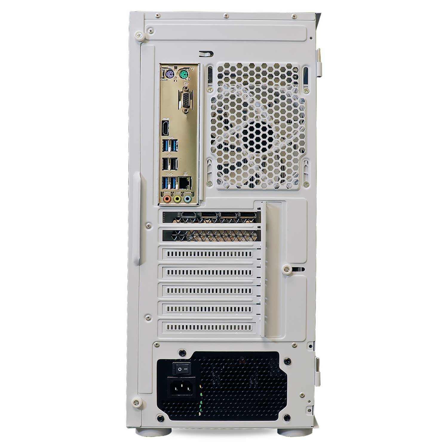 Back. ViprTech - ViprTech Ghost Gaming PC - AMD Ryzen 5 5600 (4.4Ghz), RTX 3060 12GB, 16GB DDR4, 512GB NVMe SSD, Desktop Computer, White - Black.