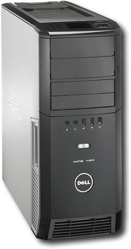 Angle Standard. Dell - XPS Q6600 Desktop - Piano Black.