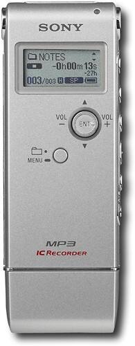 Best Buy: Sony Digital Voice Recorder Silver ICD-UX70