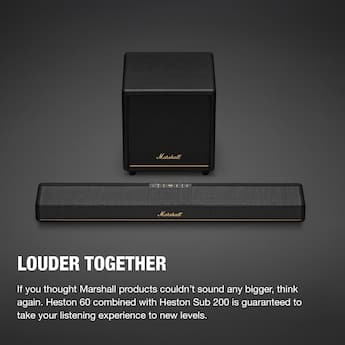 Marshall Heston Sub 200 Subwoofer with Deep Bass and Bluetooth LE Marshall Heston Sub 200 Subwoofer with Deep Bass and Bluetooth LE
