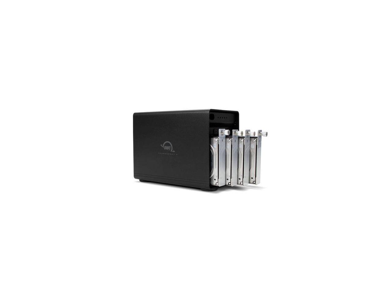 Alt View 3. OWC - OWC ThunderBay 4 - 4-Bay RAID-5 Enclosure with Cable (No HDDs) - Black.