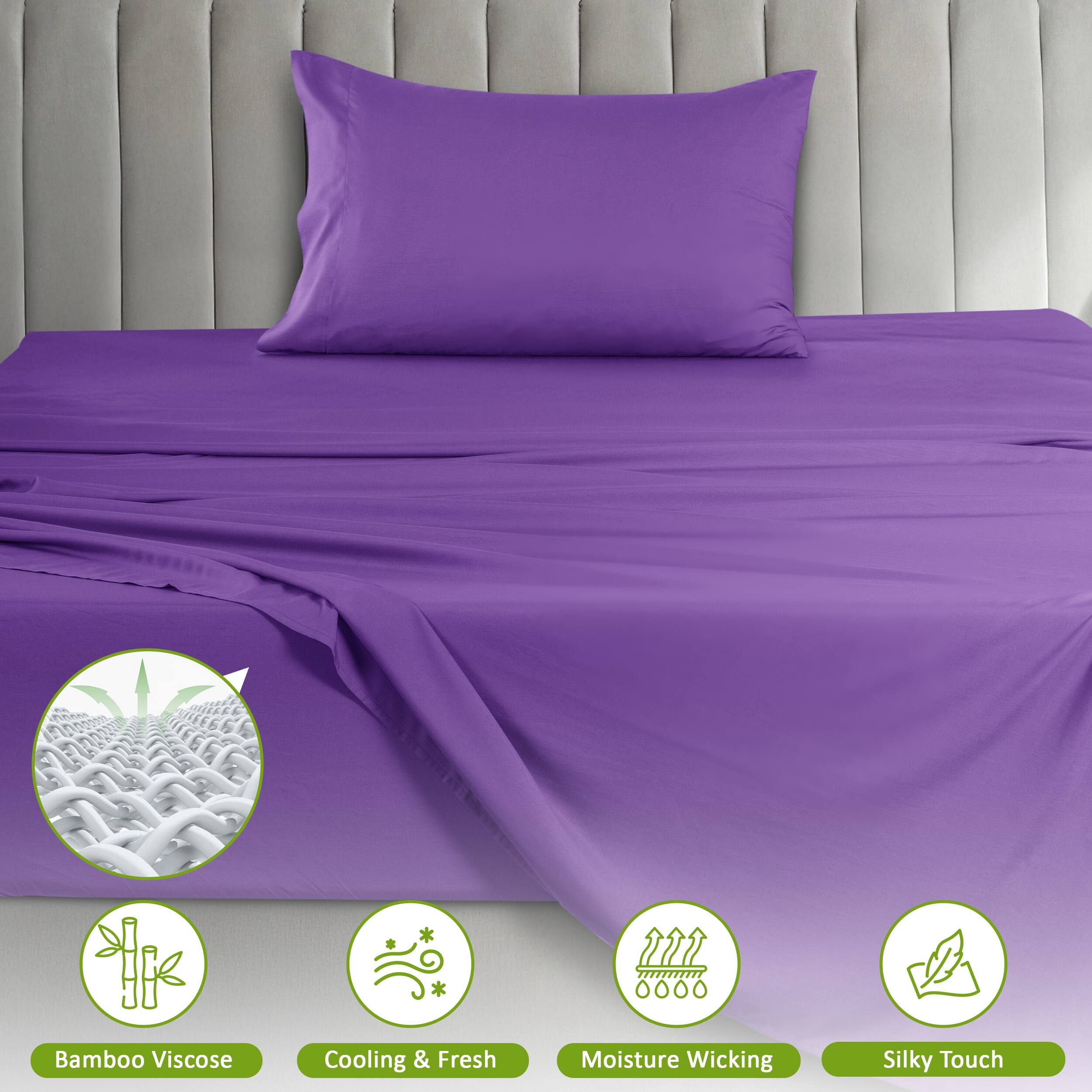 Bamboo Viscose  
Cooling & Fresh  
Moisture Wicking  
Silky Touch