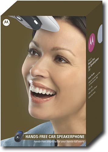 Front Standard. Motorola - Wireless Speaker for Most Bluetooth-Enabled Cell Phones - Black.