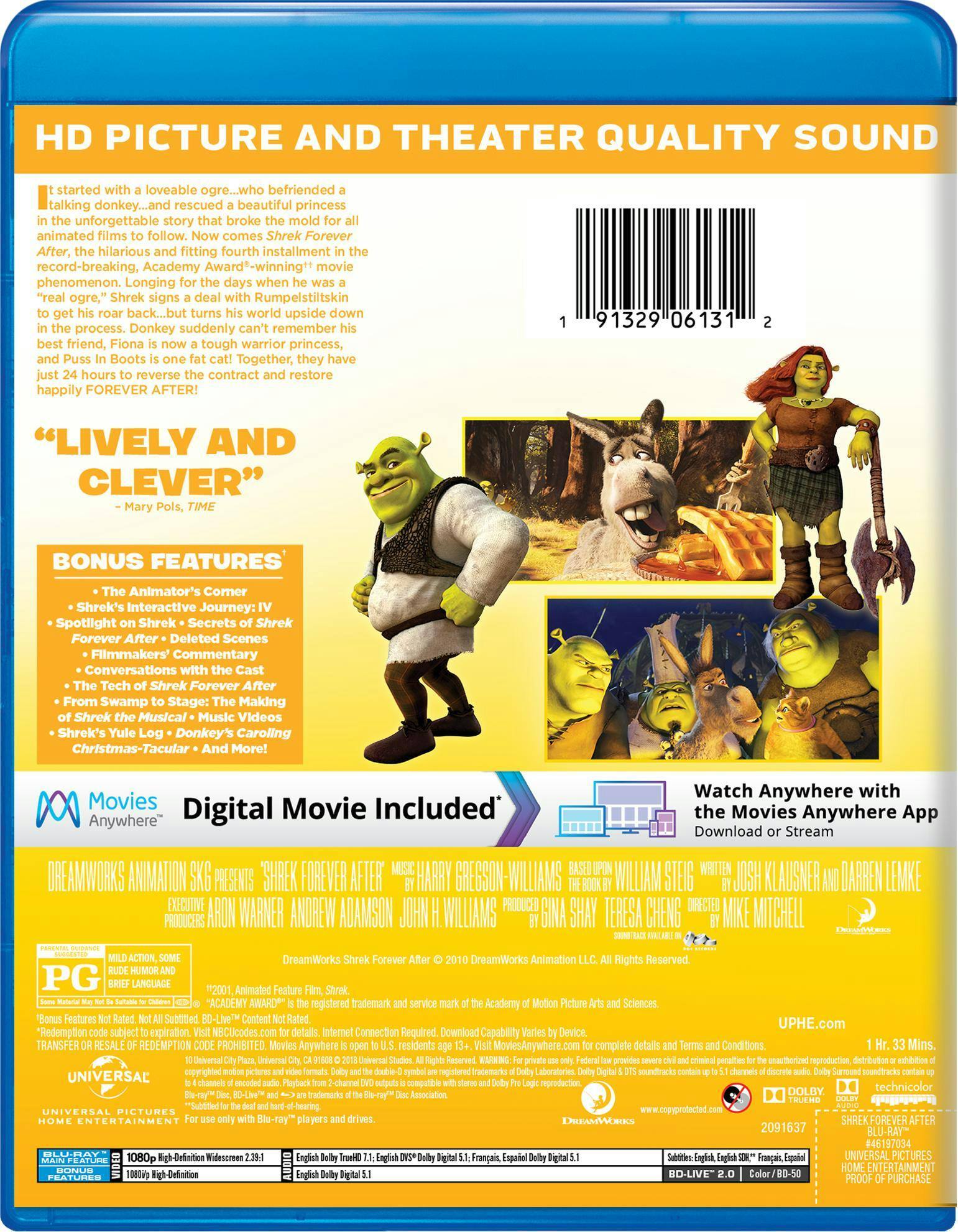 Back. Shrek: Forever After - The Final Chapter (Blu-ray New Box Art) [Blu-ray].
