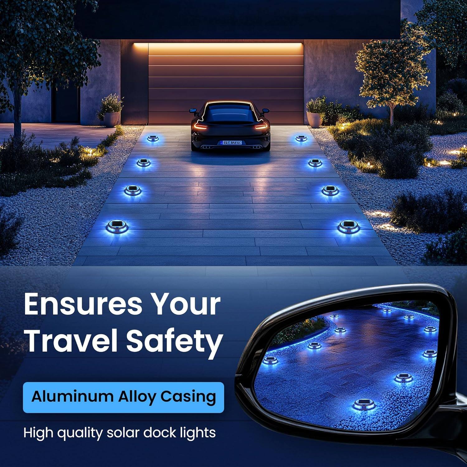 Ensures Your Travel Safety

Aluminum Alloy Casing

High quality solar dock lights