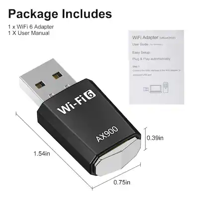 Home Collection USB Wireless WiFi Adapter, 900Mbps Dual Band