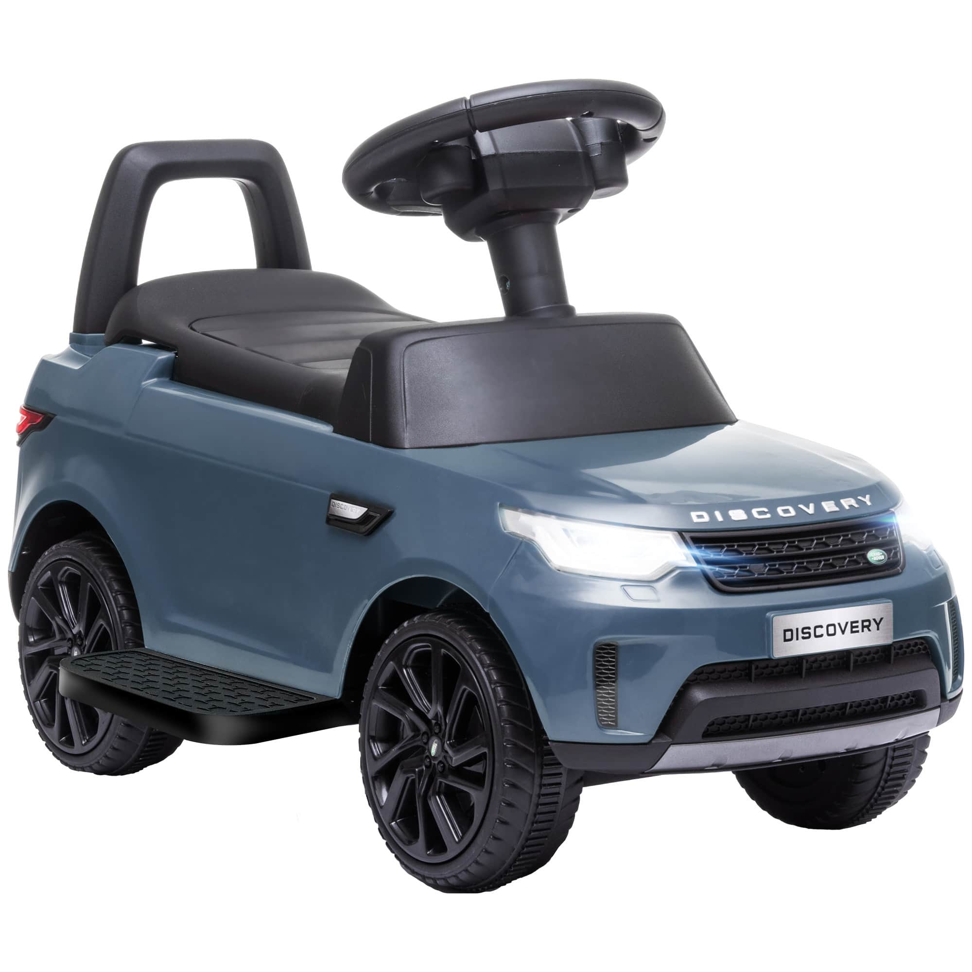 Qaba - Land Rover Licensed 6V Ride on Push Car, 2 in 1 Sliding Car, Battery Electric Car with Lights Music for 18-60 Months