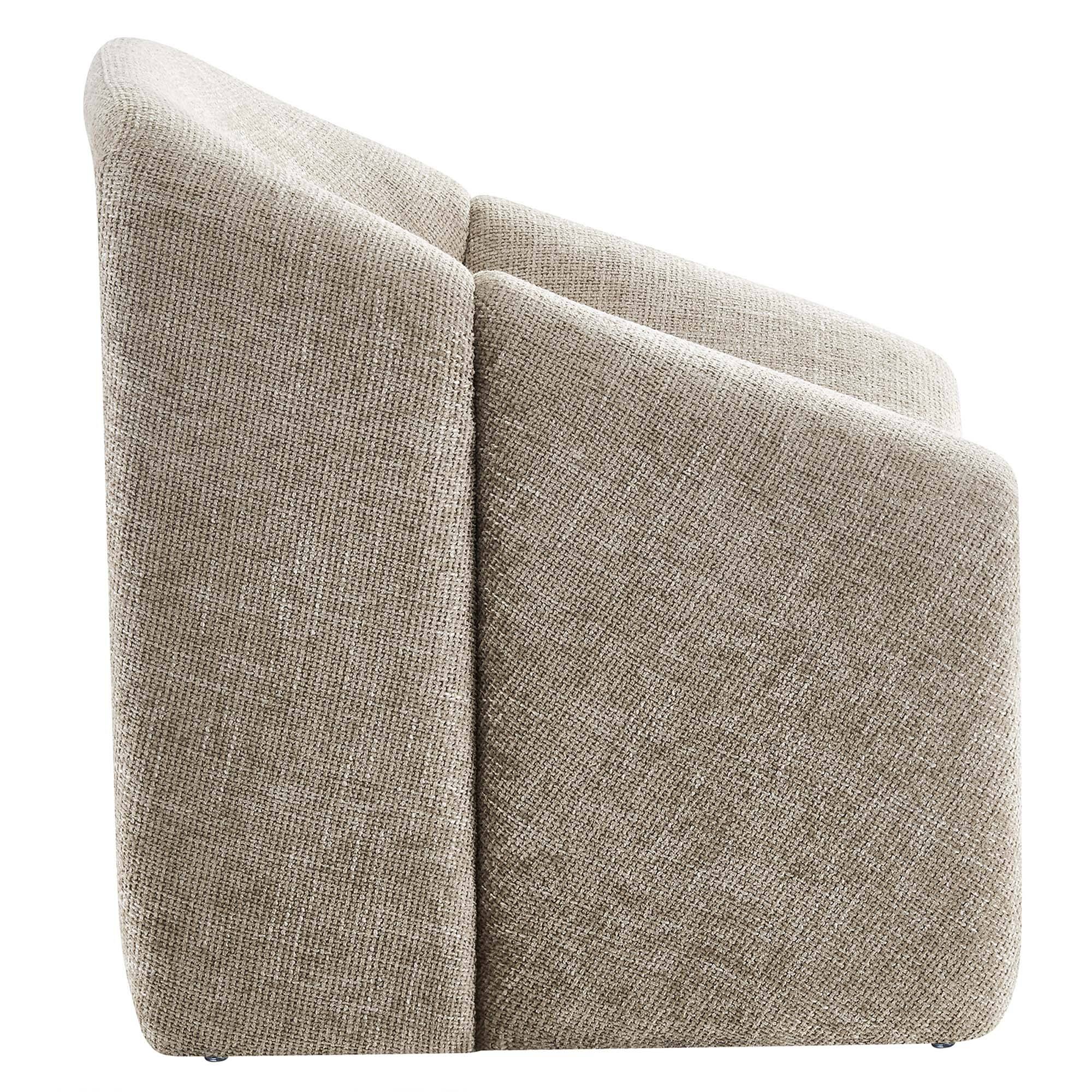Alt View 2. Modway - Vivi Chenille Upholstered Accent Chair by Modway - Khaki.