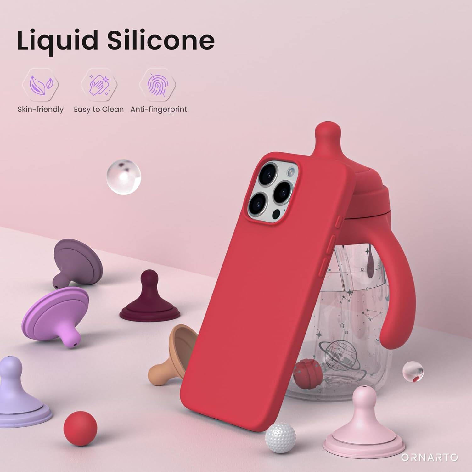 Liquid Silicone Skin-friendly Easy to Clean Anti-fingerprint ORNARTO