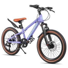 JOYSTAR - KEANO Huntaway 20" Kids Mountain Bike for Boys Girls Ages 7-10, 7-Speed Kid Bicycle with Lightweight Alloy Frame - Purple