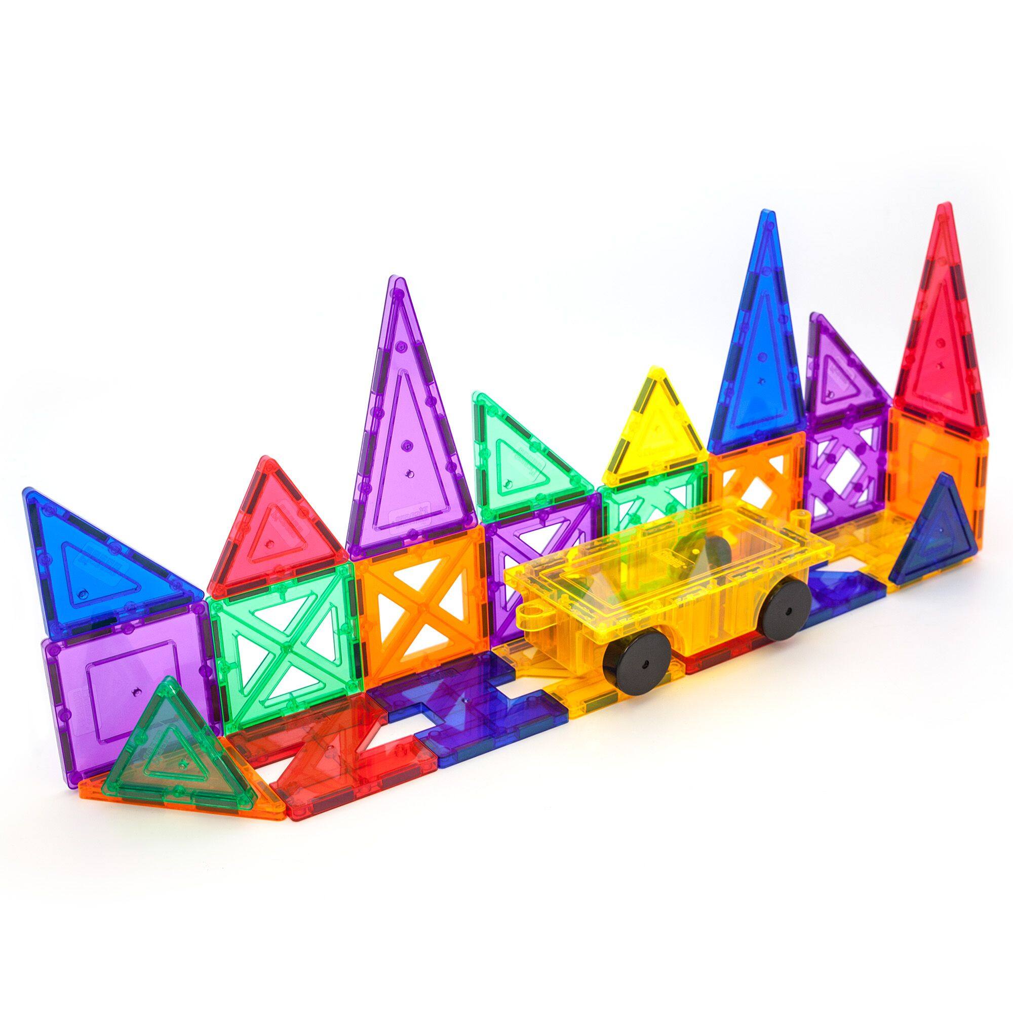 Alt View 7. PicassoTiles - PICASSO-TILES 26 PC Magnetic Tiles, Building Blocks, STEM Toys for Kids 3+.