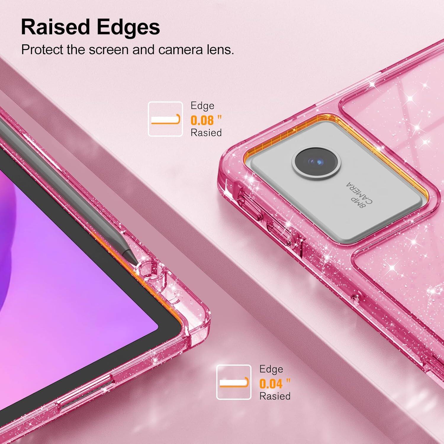 Raised Edges Protect the screen and camera lens.

Edge 0.08" Raised

CAMERA 8MP

Edge 0.04" Raised