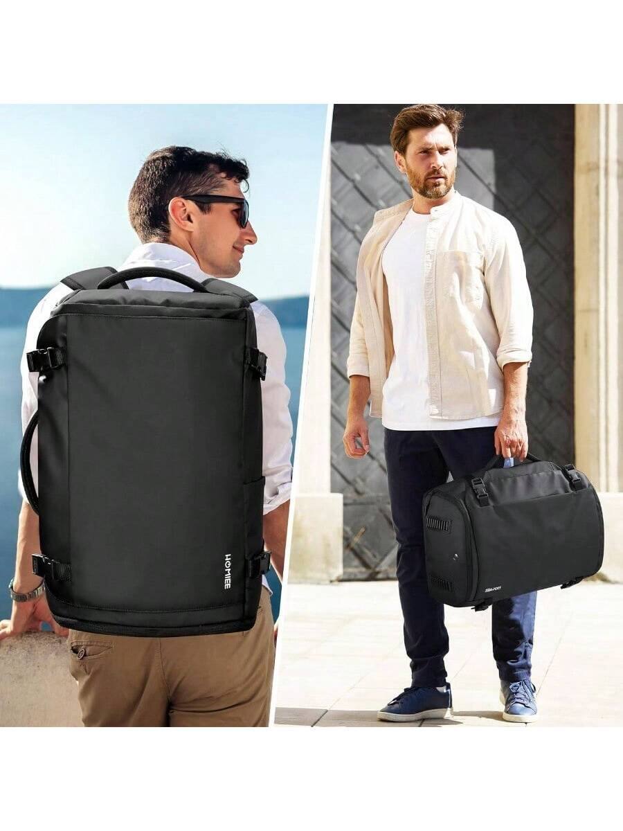 Alt View 4. Live At Space - Travel Backpack 40L TSA Friendly Flight Approved Carry - on Luggage, Waterproof Business Computer Fits 17.3 Inch Large - Black.