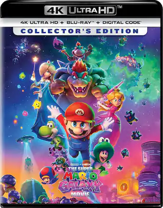 Front. The Super Mario Galaxy Movie - 4K Blu-Ray.
