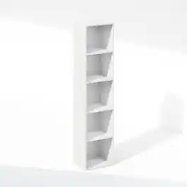 Furinno - Reed 5-Tier Open Shelf Multipurpose Closet & Clothing Storage, Storage Organizer - White