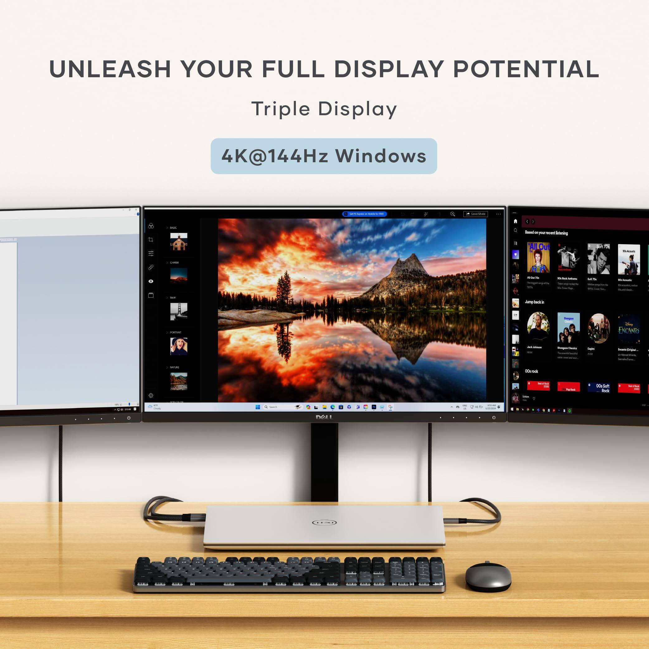 UNLEASH YOUR FULL DISPLAY POTENTIAL  
Triple Display  
4K@144Hz Windows