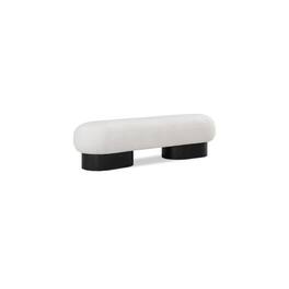 Meridian Furniture - Robertson Cream Boucle Fabric Bench - Beige