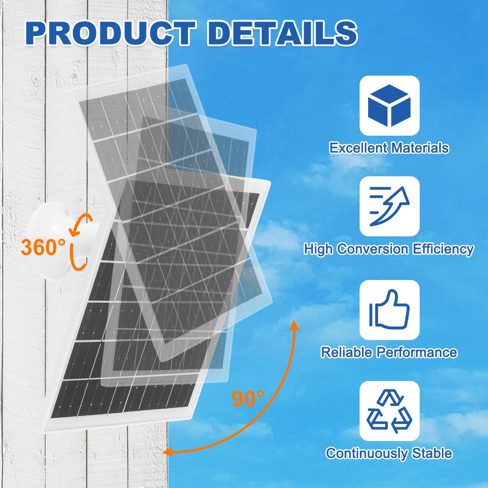 PRODUCT DETAILS

- Excellent Materials
- High Conversion Efficiency
- Reliable Performance
- Continuously Stable