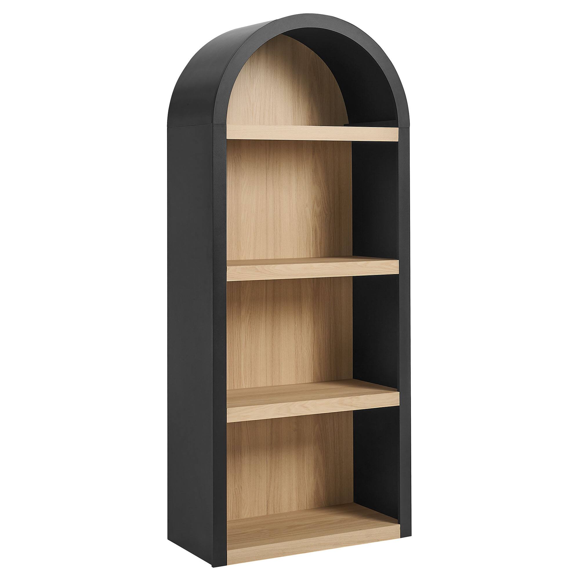 Angle. Modway - Caleb 4 Arched Display Shelf Bookcase by Modway - Black.