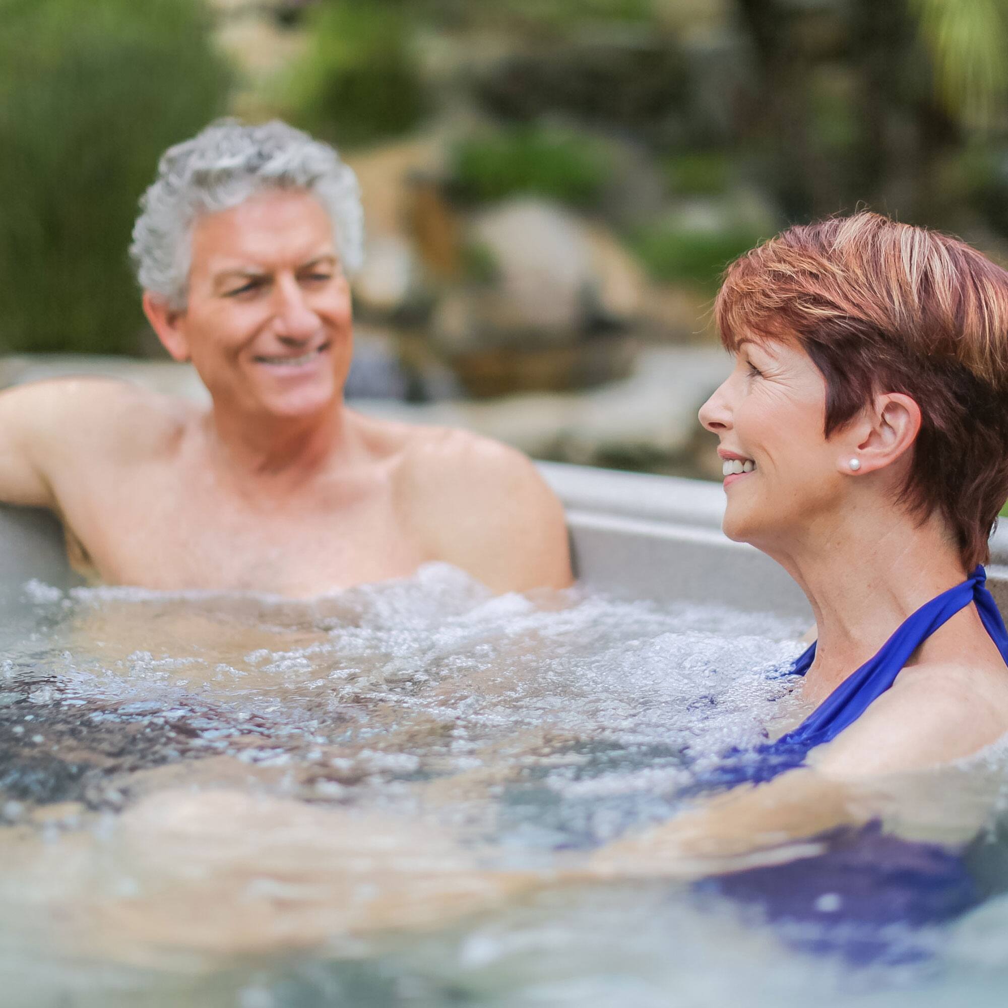 Alt View 7. Lifesmart - Lifesmart Spas 5 Person Plug and Play 28 Jet LED Outdoor Hot Tub, LS350DX, Sand - Sand.