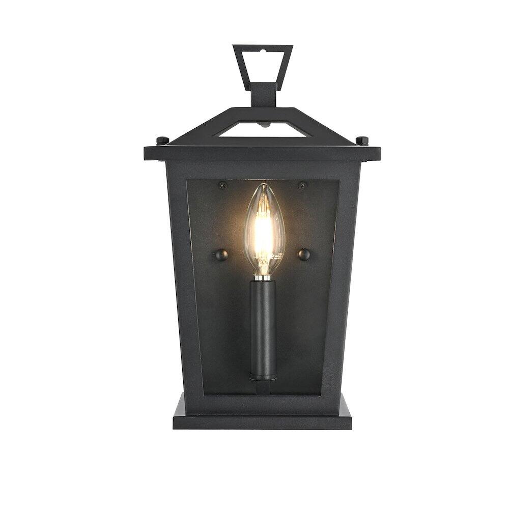 Alt View 2. Elegant Lighting - Richmond 7 inch Outdoor Pendant in Black - Black.