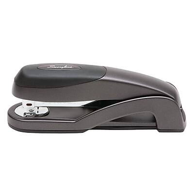 Alt View 2. Swingline - Optima Desk Stapler, 25-Sheet Capacity - Graphite Black.