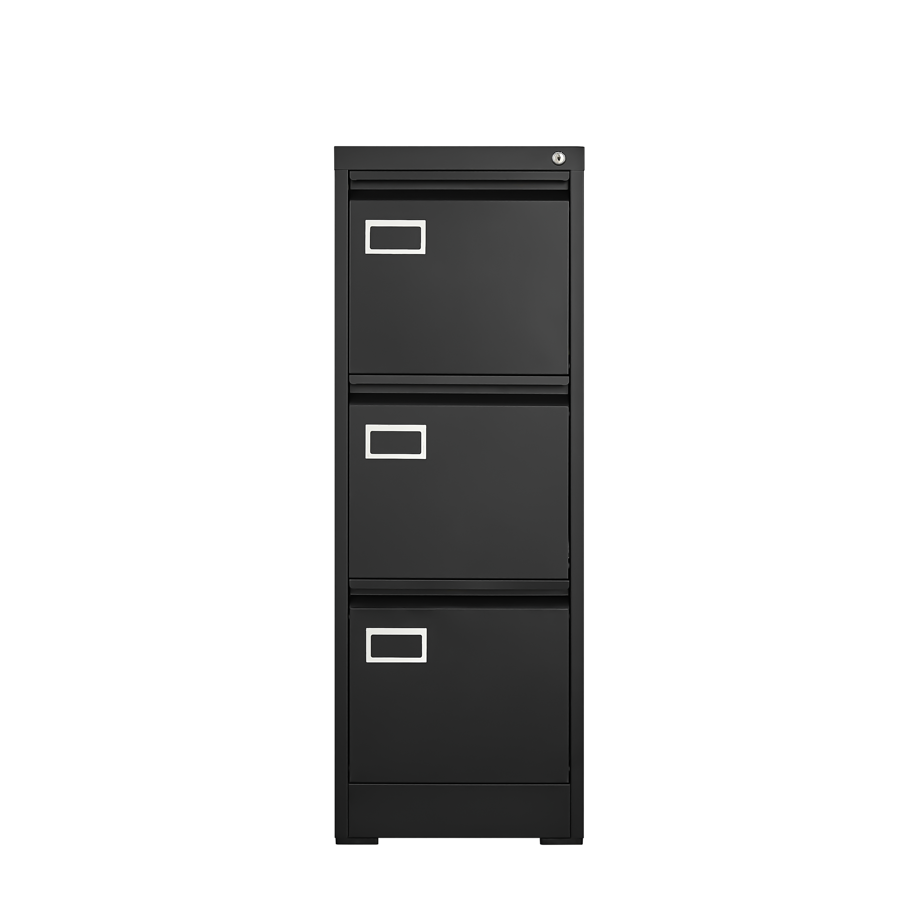 Back. Dexmalle - Dexmalle-3 Drawer Vertical File Cabinet with Lock-Black.