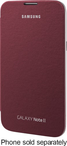  Samsung - Flip-Cover Case for Samsung Galaxy Note II Cell Phones - Wine