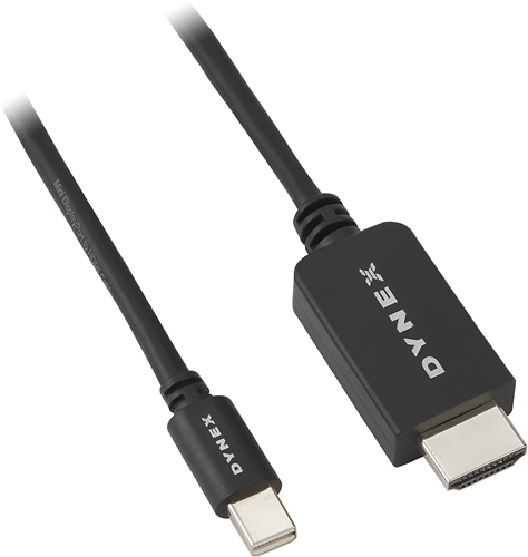Angle View: Dynex™ - 6' Mini DisplayPort-to-HDMI Cable - Black