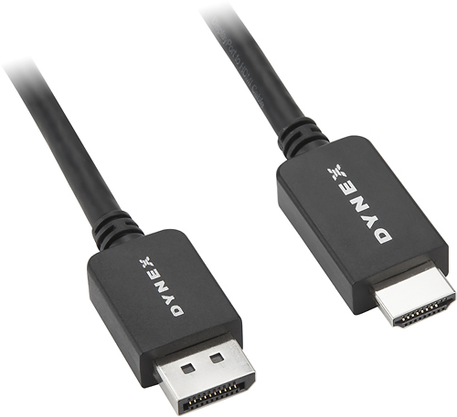Angle View: Dynex™ - 6' DisplayPort-to-HDMI Cable - Black