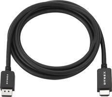 Dynex™ - 6' DisplayPort-to-HDMI Cable - Black - Front_Standard