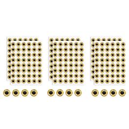 Unique Bargains - Fish Eyes for Lures Making, 3D Eyes Fly Tying Materials, 10mm & 300pcs - Fits Fish Bait/Fly Tying/Crafts - Gold