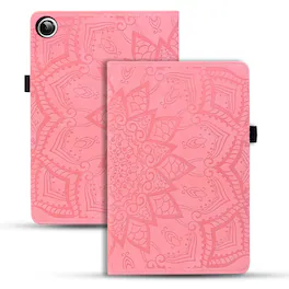 Dteck - Case for Samsung Galaxy Tab A11+/A11 Plus SM-X230 & Tab A9+/A9 Plus SM-X210,Shockproof Embossed PU Leather Folio Cover - Pink