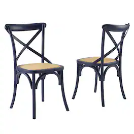 Gear Dining Side Chair Set of 2 by Modway - Blue