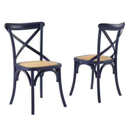 Front. Modway - Gear Dining Side Chair Set of 2 by Modway - Blue.