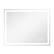 Front. LOVMOR - 36 x 28 Inches Tempered Glass LED Bathroom Mirror with Anti-Fog & 3-Color Dimmable Lighting - Silver.