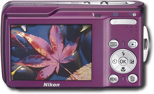 Nikon Coolpix S210 8MP Digital Camera W/ 3x Optical Zoom Brushed Plum